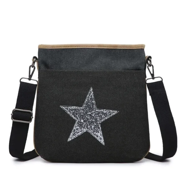 Canvas Glitter Cross Body Star Bag - Image 3
