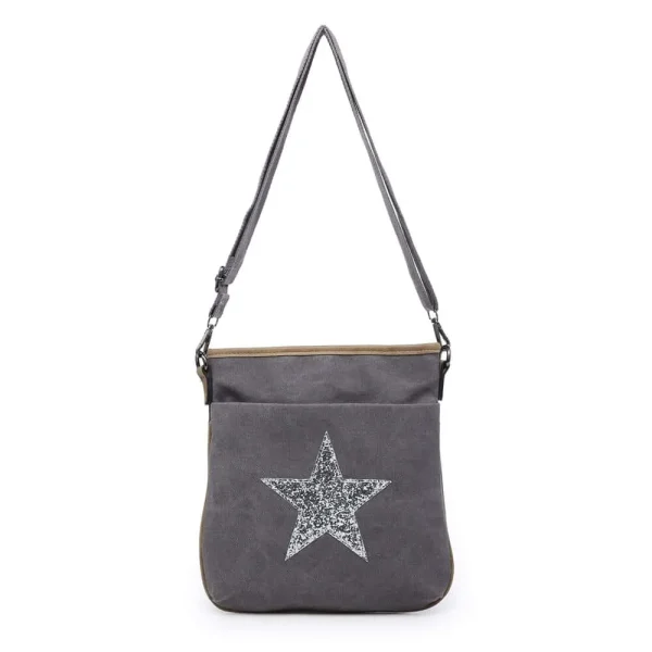 Canvas Glitter Cross Body Star Bag - Image 8