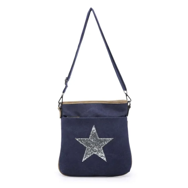 Canvas Glitter Cross Body Star Bag - Image 7