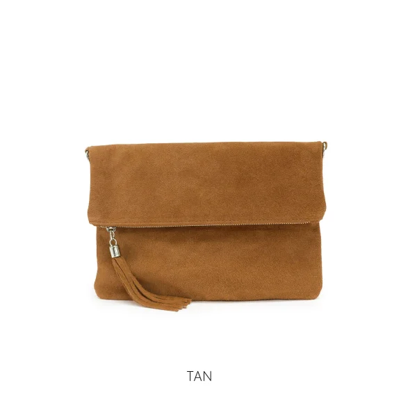 Real Suede Folded Pouch Bag (11 colours) - Image 10