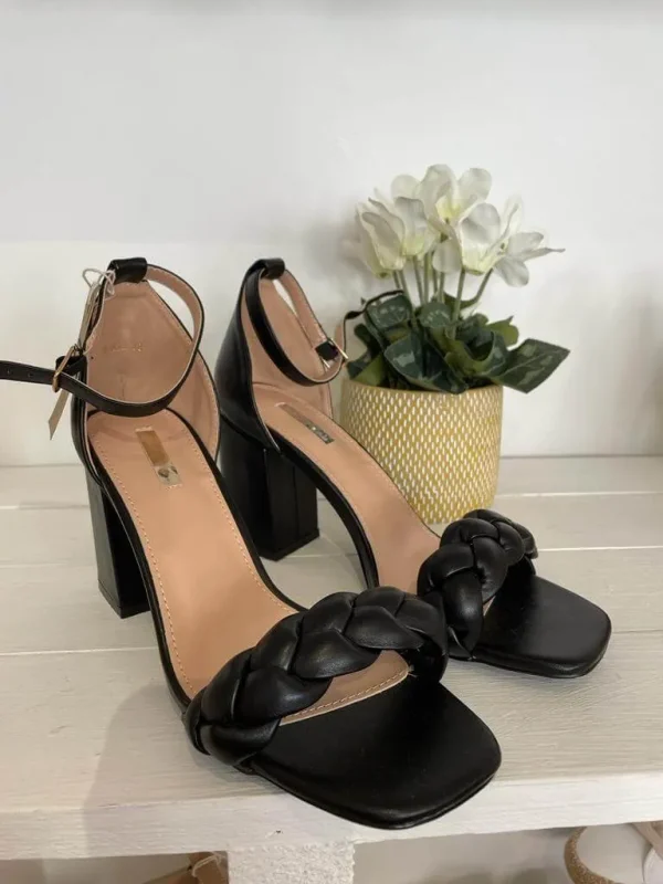 Block Heel Plaited Sandal - Sizes 3, 4, 5, 6 & 7 - Image 5