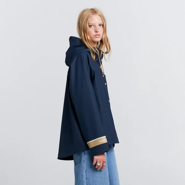Merry People X Karen Walker Rain Jacket // French Navy & Tan - Image 2