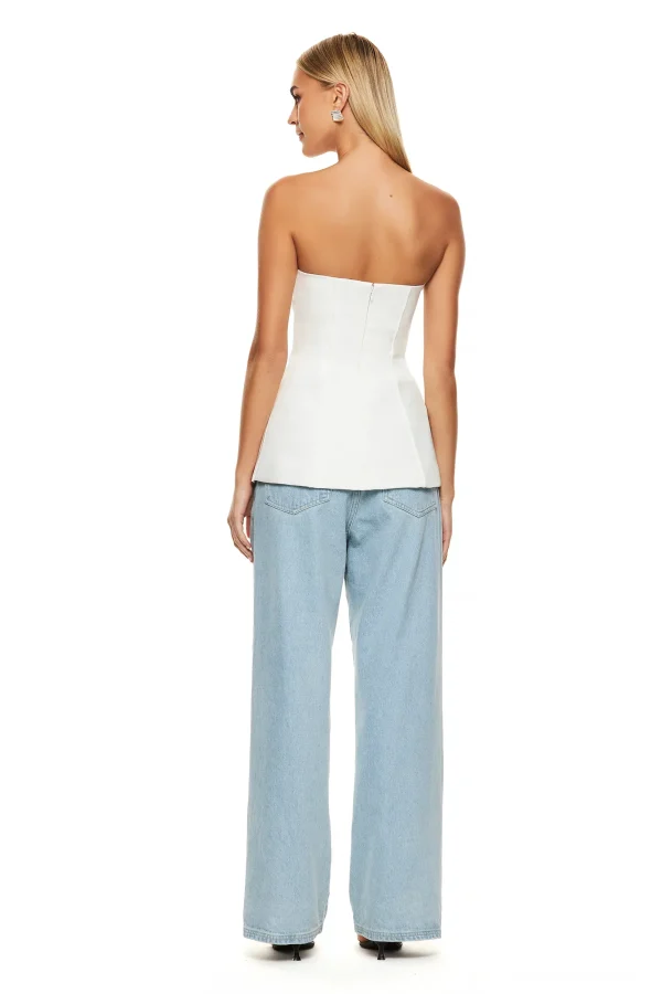 THE REMY WHITE STRAPLESS TOP - Image 3