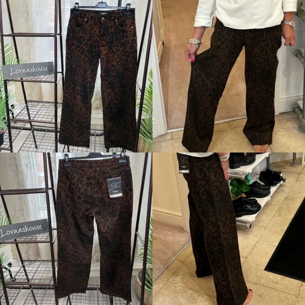Toxik - Leopard Print Wide Leg Jeans - Image 2