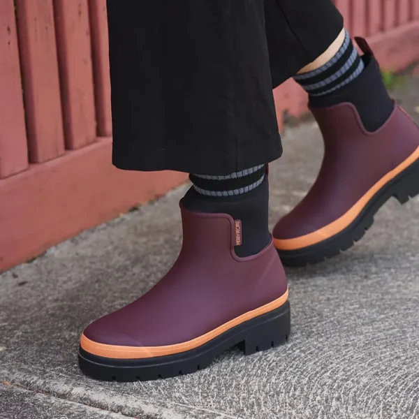 Tully Boot // Plum & Neon Orange - Image 9