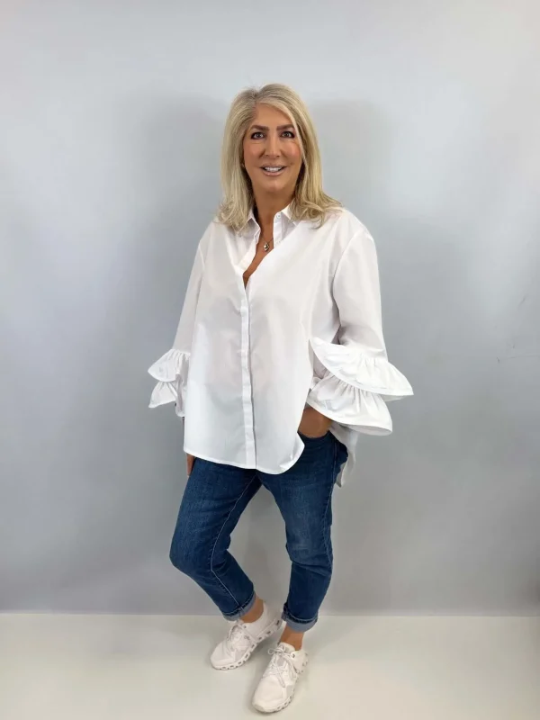 Arabella Double Frill Sleeve Shirt - Image 2
