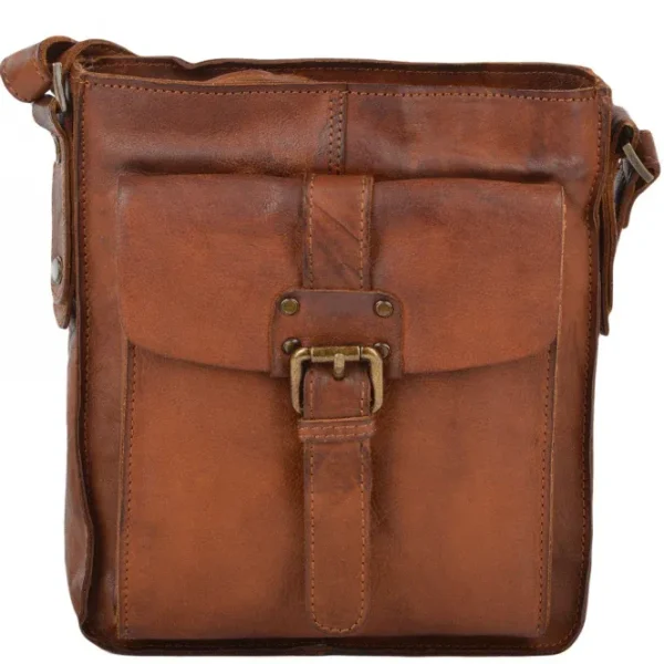 Small Vintage Leather Travel Bag