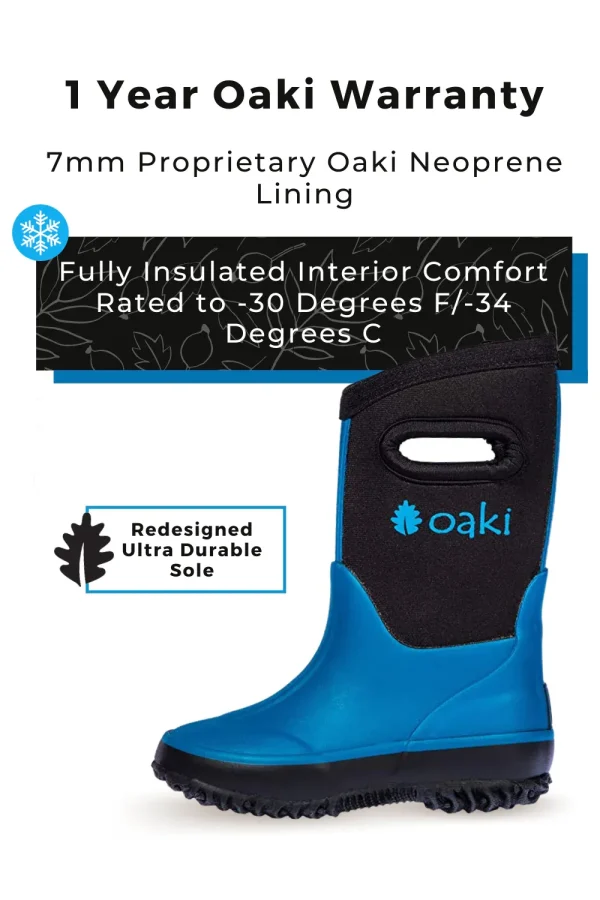 Celestial Blue Neoprene Rain/Snow Boots - Image 5