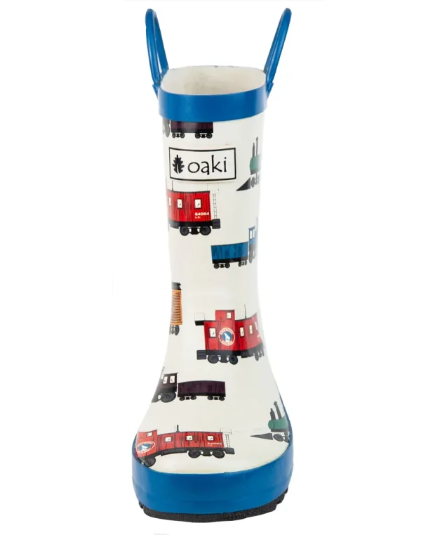 Tommy's Trains Loop Handle Rubber Rain Boots - Image 3