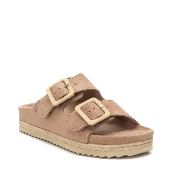 Refresh - Taupe Microfiber Ladies Sandals