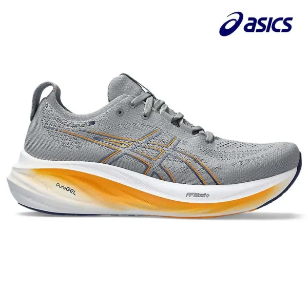 ASICS Men Gel-Nimbus 26 2E - Sheet Rock / Thunder Blue - Image 7