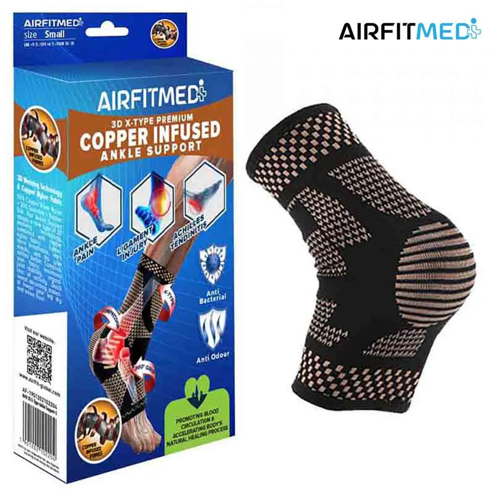 AirFit Medi - 3D X-Type Support Ankle Sleeve (Copper Infused) - Image 6