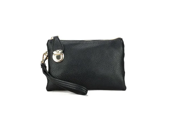 Ladies Silver Buckle Clutch Bag (13 colours) - Image 2