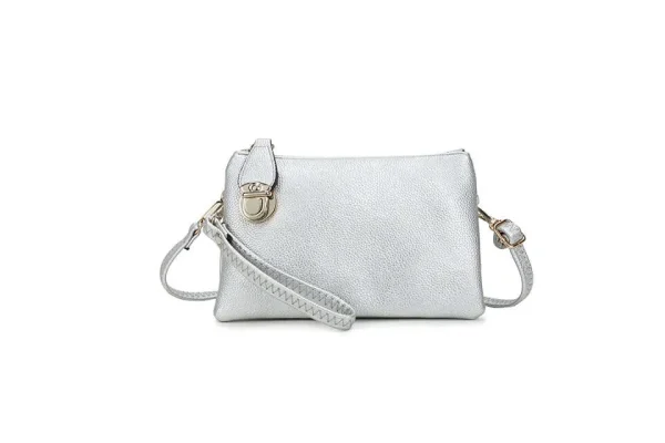 Ladies Silver Buckle Clutch Bag (13 colours) - Image 3
