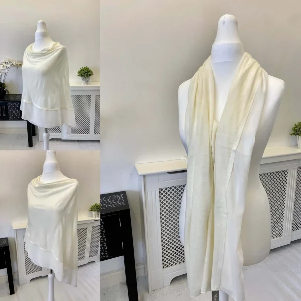 Chiffon Edged 3 in 1 Ladies Poncho - Image 4