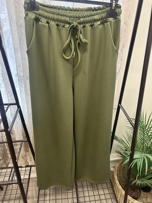 Luxuriously Soft Elegant Wide Leg Joggers - Image 7