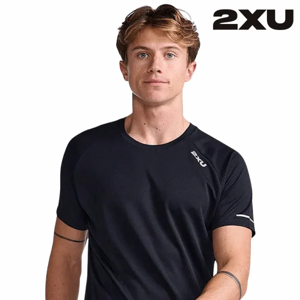 2XU Men Aero Tee - Black / Silver Reflective