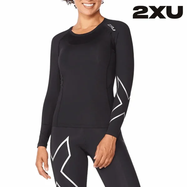 2XU Women Core Compression Long Sleeve - Black / Silver
