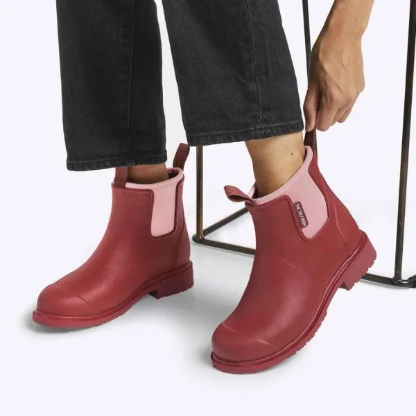 Bobbi Ankle Boot // Beetroot & Light Pink - Image 6