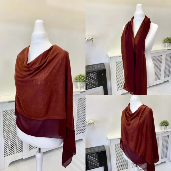 Chiffon Edged 3 in 1 Ladies Poncho - Image 7