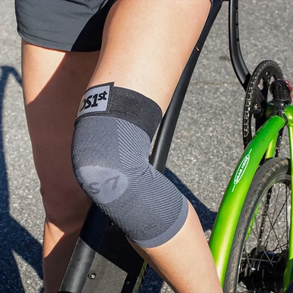 OS1st KS7+ Adjustable Performance Knee Sleeve - Grey - Image 3