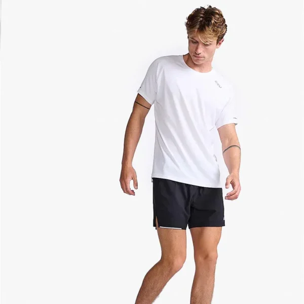 2XU Men Aero Tee - White / Silver Reflective - Image 4