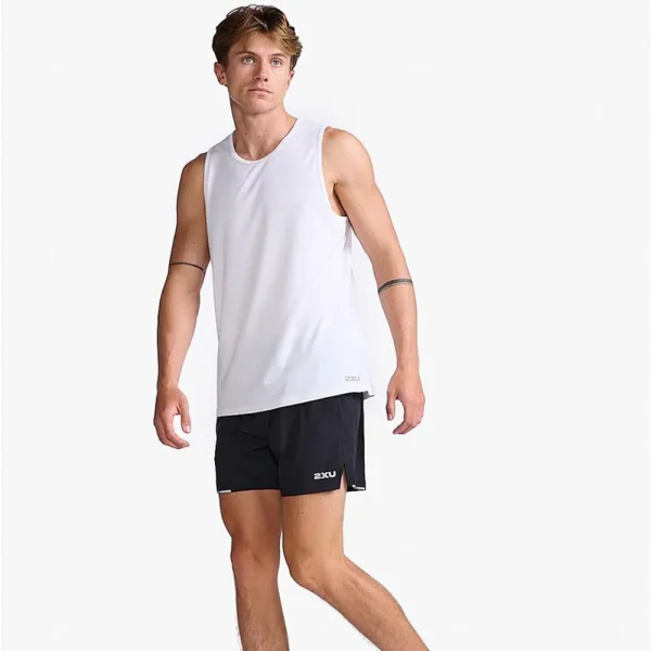2XU Men Aero Tank - White / Silver Reflective - Image 4