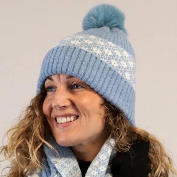 POM - Recycled blend scandi flower bobble hats - Image 5