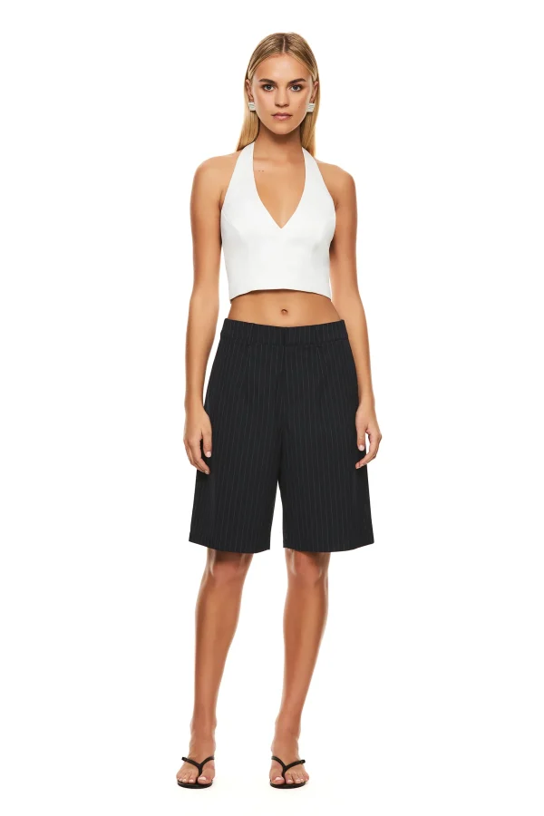 THE XANDER NAVY PINSTRIPE SHORT