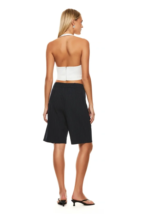 THE XANDER NAVY PINSTRIPE SHORT - Image 3