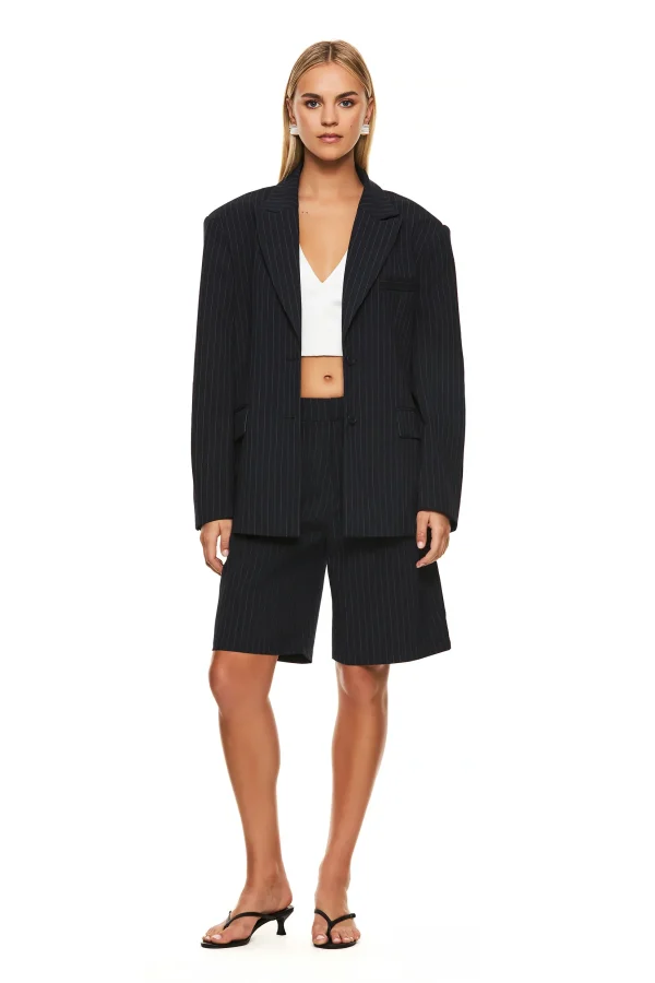 THE ISLA NAVY PINSTRIPE BLAZER - Image 2