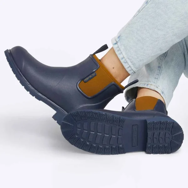 Bobbi Ankle Boot // Oxford Blue & Tan - Image 6