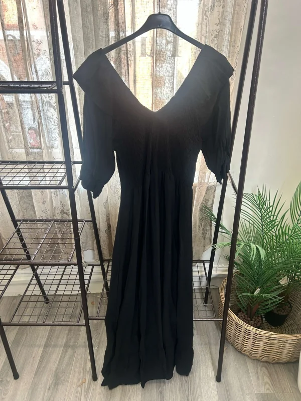 Frill Sleeve Shirred Waist Maxi Dress - Image 6