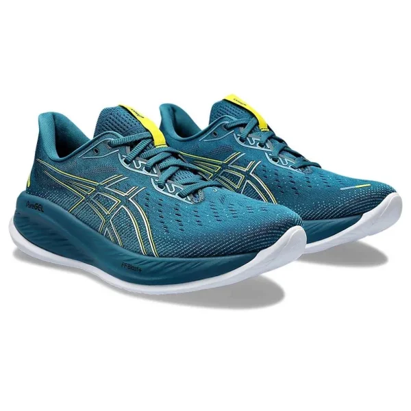ASICS Men Gel-Cumulus 26 2E - Evening Teal / Bright Yellow - Image 5