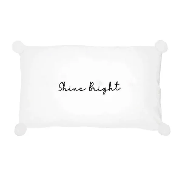 Christmas 'Shine Bright' Pom Pom Cushion