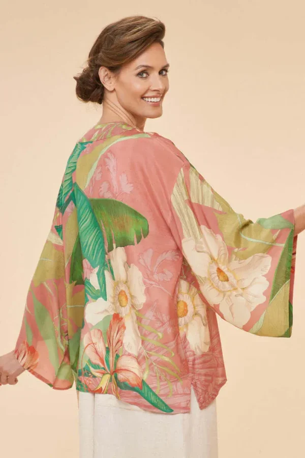 Powder Design Delicate Tropical Kimono Jacket in Candy - Image 2