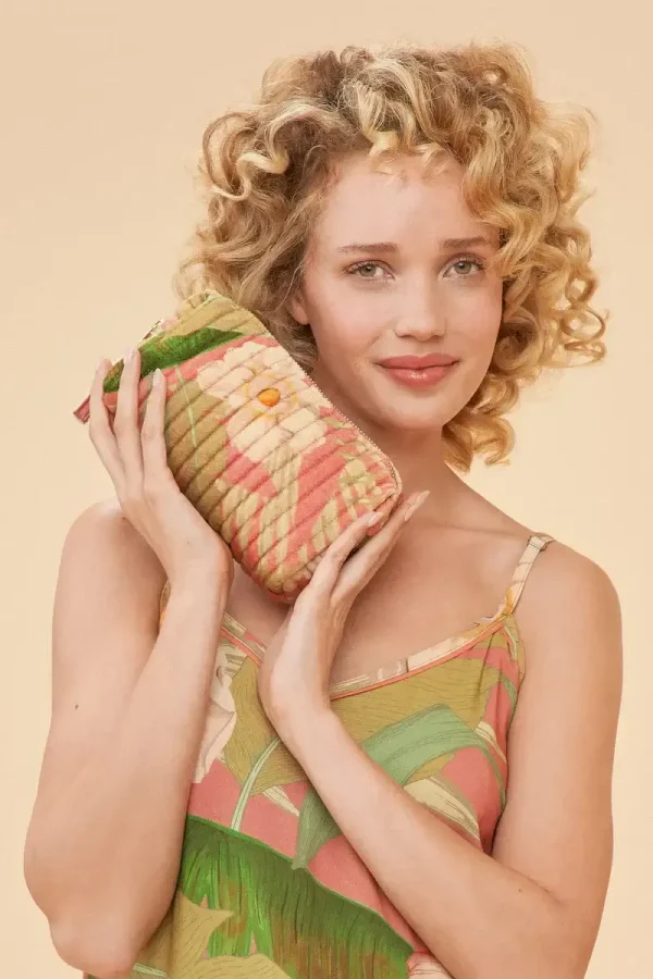 Powder Design Small Quilted Vanity Bag - Delicate Tropical - Image 2
