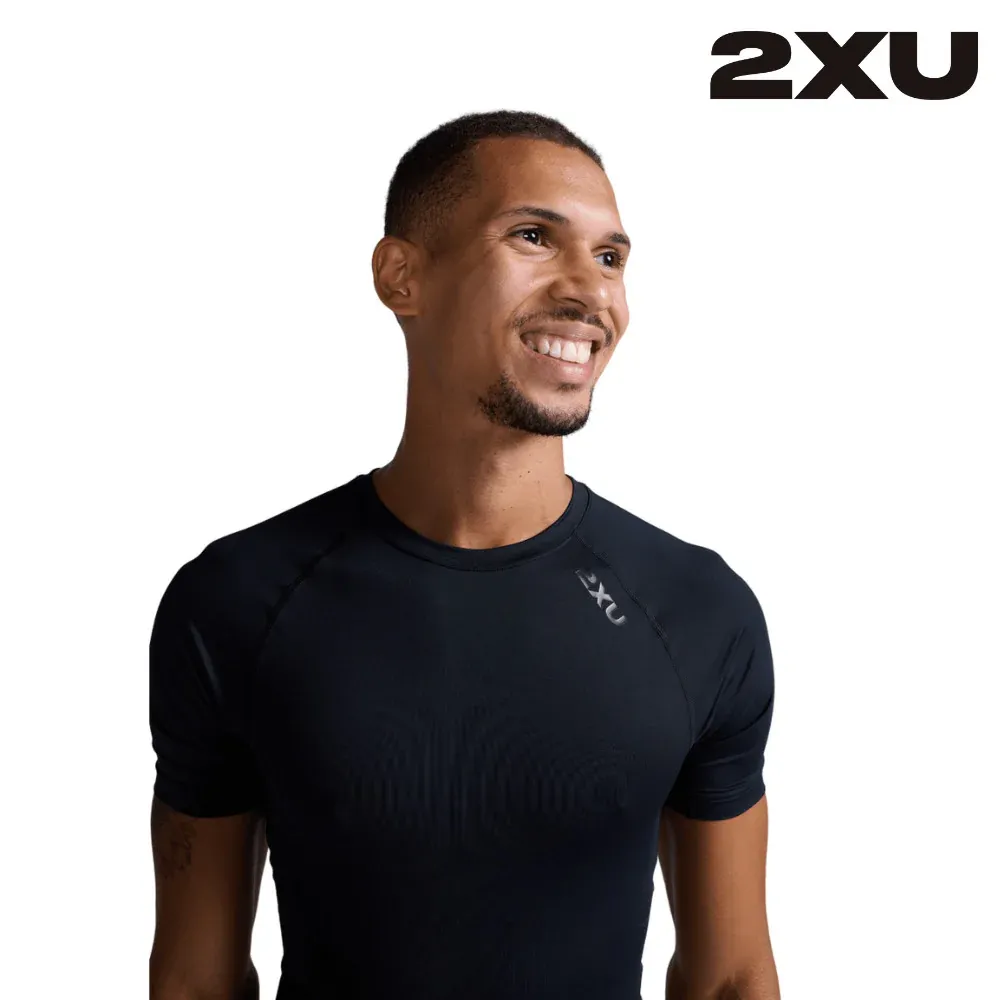 2XU Men Core Compression Short Sleeve - Black / No Logo