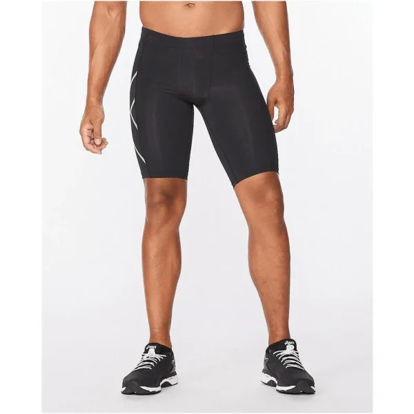 2XU Men Core Compression Shorts - Black / Silver - Image 2