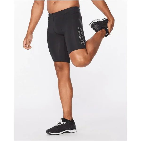 2XU Men Core Compression Shorts - Black / Silver - Image 3