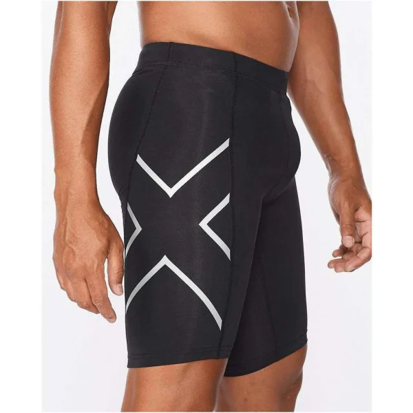 2XU Men Core Compression Shorts - Black / Silver - Image 6