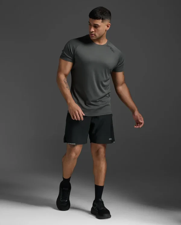 2XU Men Aero Tee - Jupiter / Black Reflective - Image 3