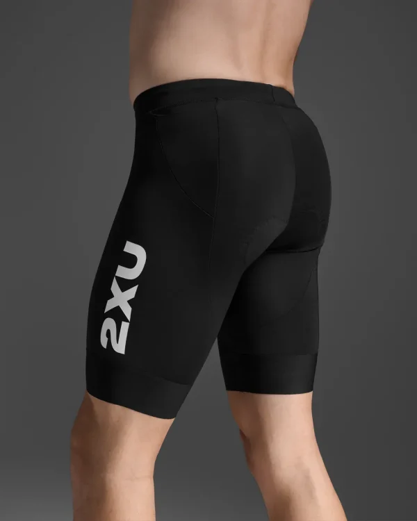 2XU Men Aero 9 Inch Tri Shorts - Black / White - Image 5
