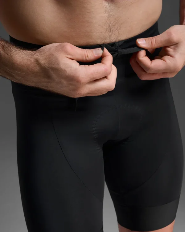2XU Men Aero 9 Inch Tri Shorts - Black / White - Image 6