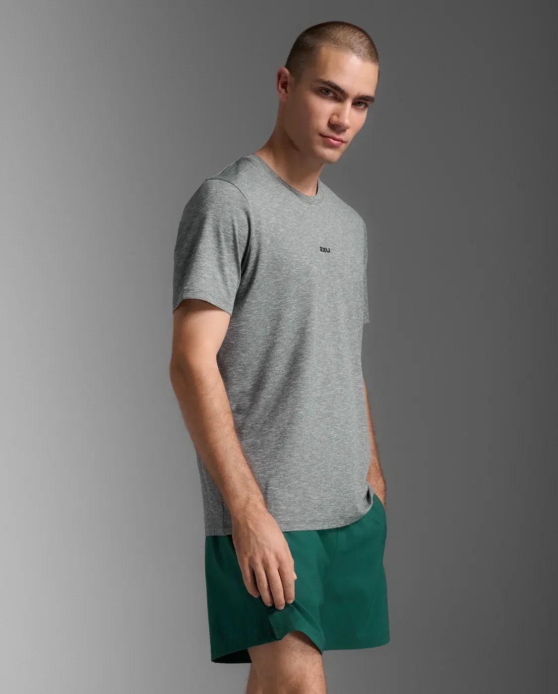 2XU Men Motion Soft Jersey Tee - Harbour Mist / Black - Image 3