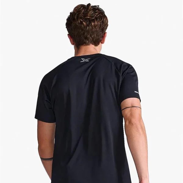 2XU Men Aero Tee - Black / Silver Reflective - Image 3