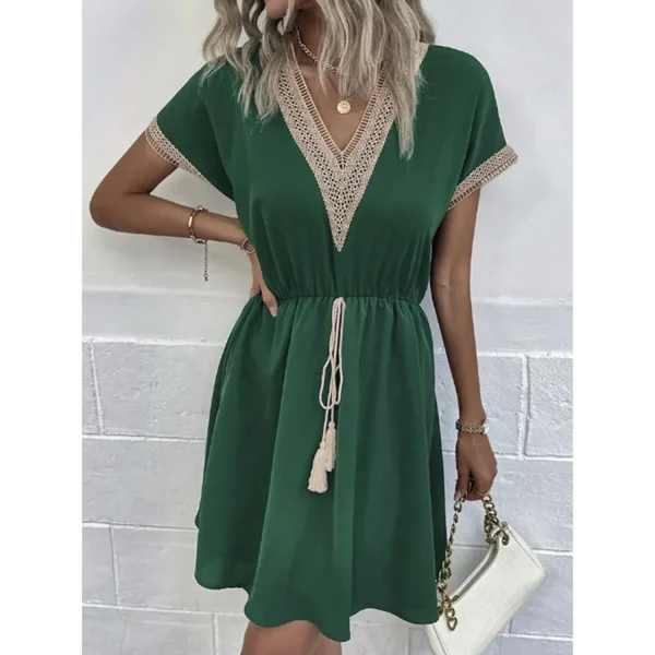 Verity - boho jurk met elastische taille
