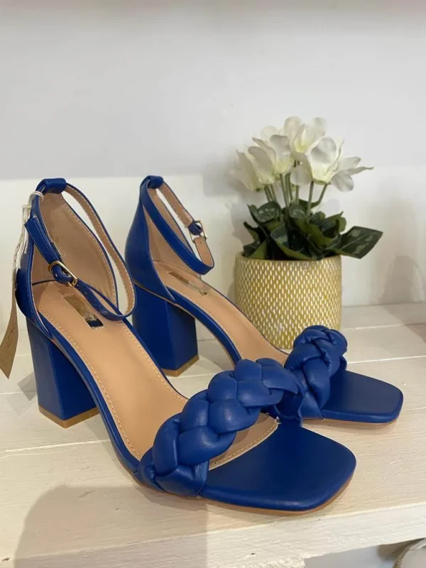 Block Heel Plaited Sandal - Sizes 3, 4, 5, 6 & 7 - Image 2