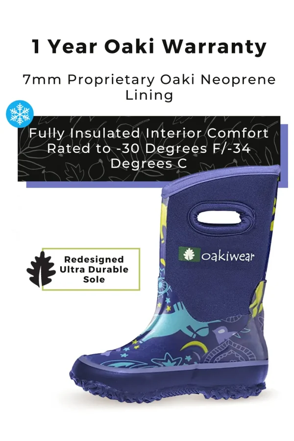 Purple Unicorn Neoprene Rain/Snow Boots - Image 5