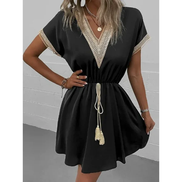 Verity - boho jurk met elastische taille - Image 3